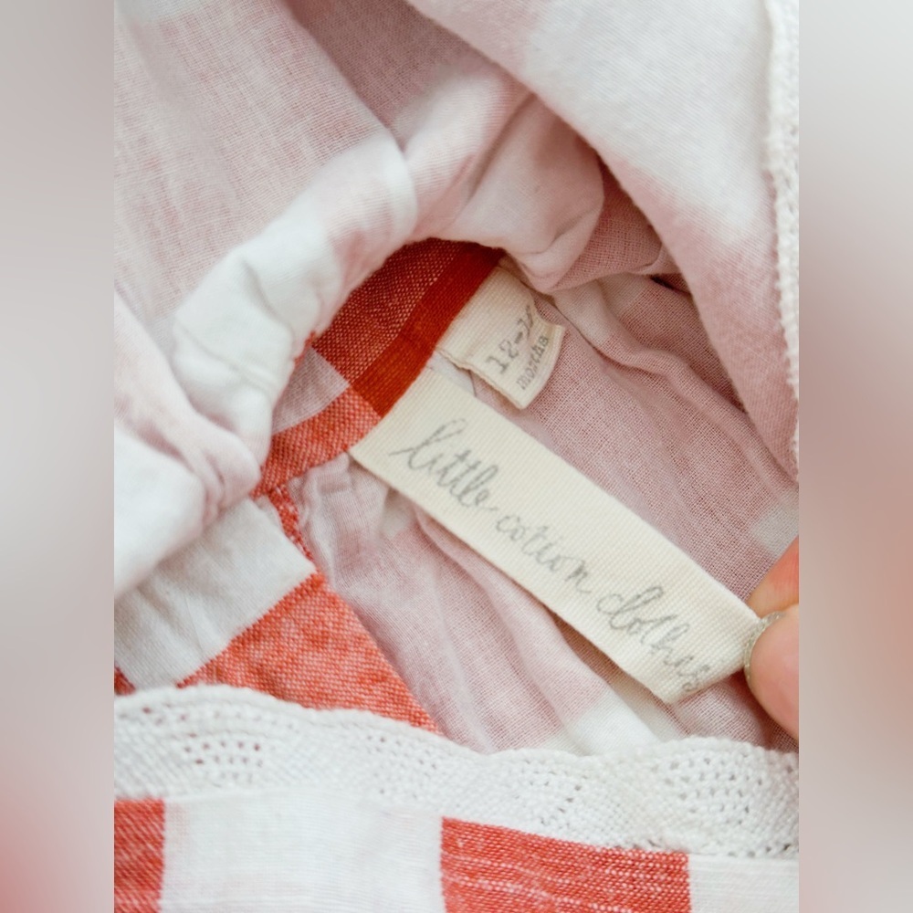 Beautiful Little Cotton Clothes, Baby/Toddler Gingham Dress - Picture 5 of 14